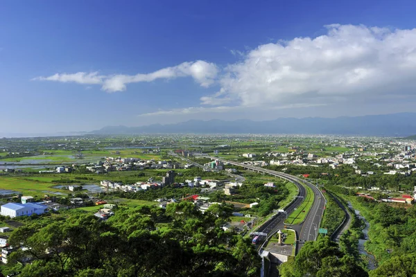 Vista panorámica de la ciudad de Yilan —  Fotos de Stock