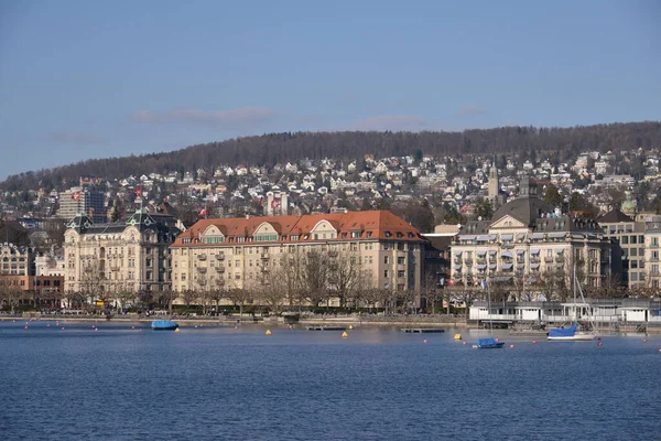 Scenic view of the Cruise Zurich Lake — ストック写真