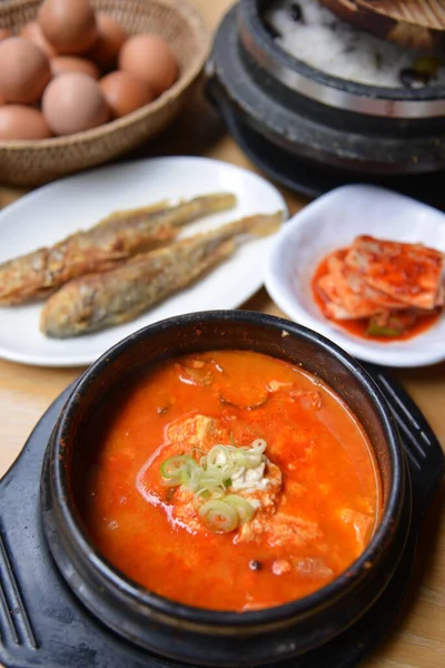 Close up of the spicy traditional Korean cuisine — Stock Photo, Image