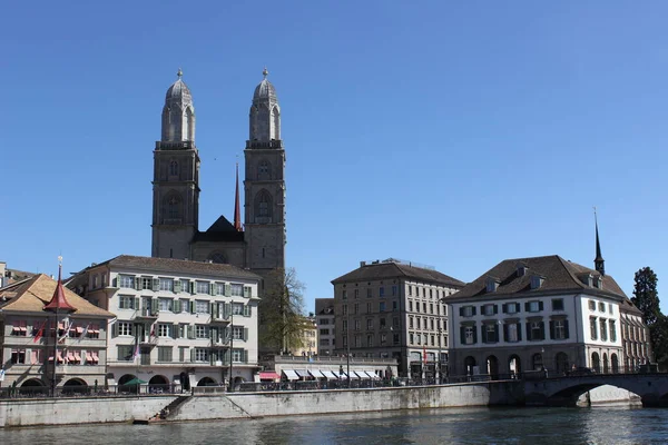 Scenic view of the town in Zurich — Stockfoto