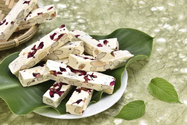 The nougat within dried fruit — 스톡 사진