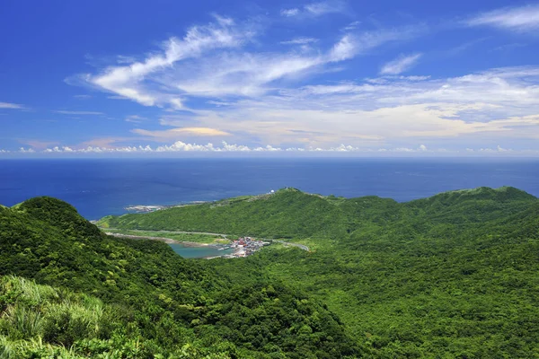 High Angle Shot Mountain Village Sea Ruifang — Stock Photo, Image