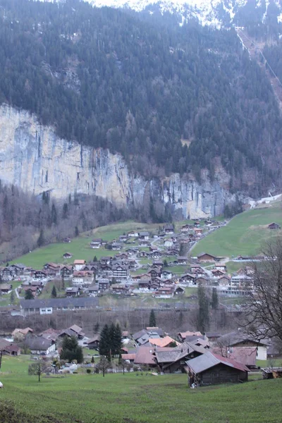 Paisaje paisajístico pacífico en Jungfrau —  Fotos de Stock