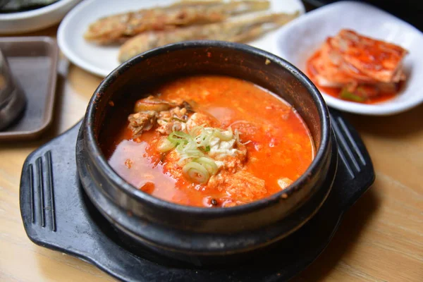 Close up of the spicy traditional Korean cuisine — 스톡 사진