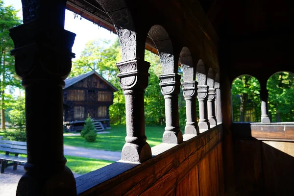 Museo Folclórico Norsk Bosque Verde — Foto de Stock