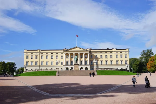 Slottet Der Königspalast Oslo Norwegen — Stockfoto