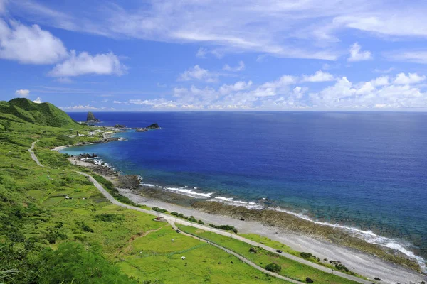 Szenische Aufnahme der Insel Mantou Rock Lanyu — Stockfoto