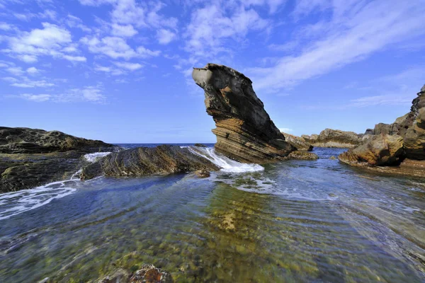 Rocas Orilla Del Mar Belleza Yilan — Foto de Stock