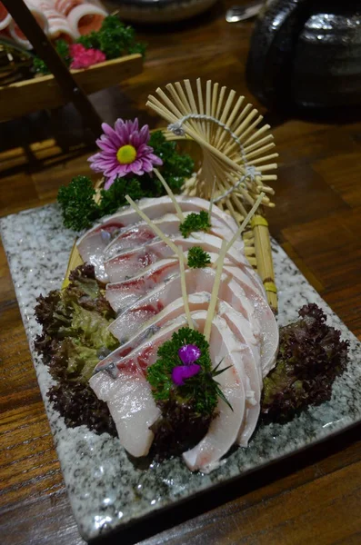 Asya Usulü Taze Balık Sashimi — Stok fotoğraf