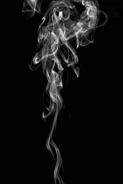 White Smoke Black Background Copy Space — Stock Photo, Image