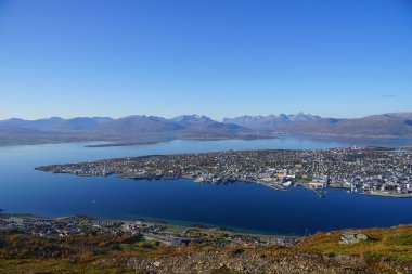 High angle shot of the landscape in Fjellstua