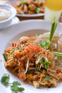 High angle shot of Thai traditional food