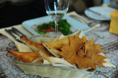 Close up of the delicious Russian style cuisine