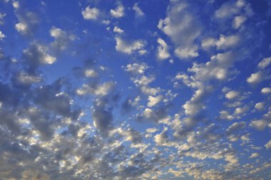 Low angle shot of blue sky and white cloud