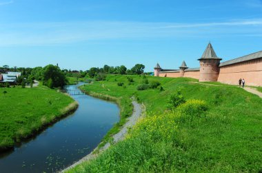 Peaceful countryside landscape in Saviour Monastery of St Euthumius