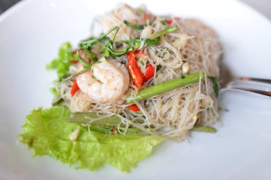 High angle shot of Thai traditional food