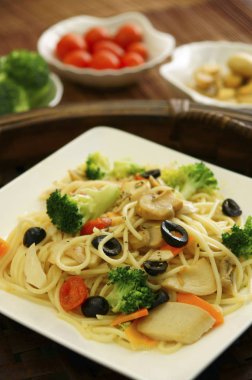 Food portrait of Italian Cuisines spaghetti