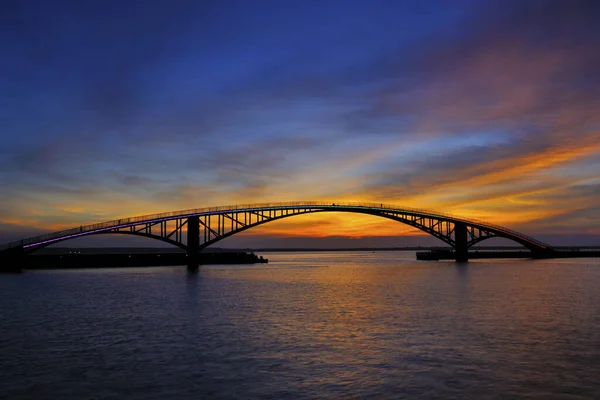 Scenic shot of Xiying Rainbow Bridge Penghu County — Stock Photo, Image