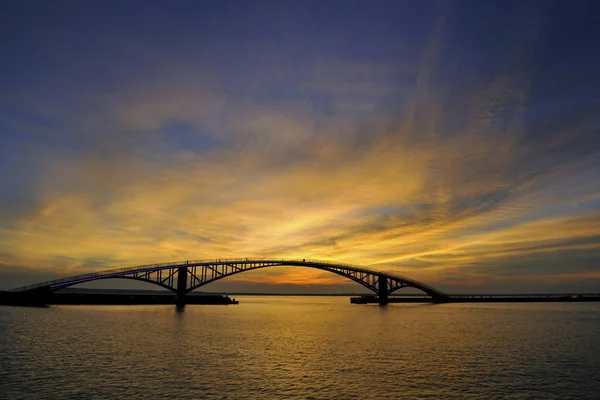 Imagen escénica de Xiying Rainbow Bridge Penghu County — Foto de Stock