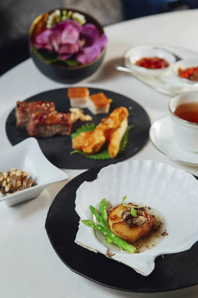 Plats Poisson Repas Asiatique — Photo