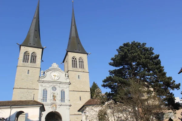 Igreja Hofkirche Suíça — Fotografia de Stock