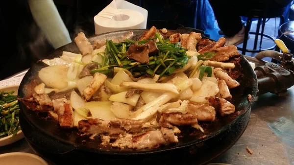 Koreanisches Grillen Asiatischen Café — Stockfoto