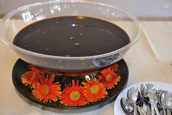 The portrait of food red bean dessert — Stock Photo, Image