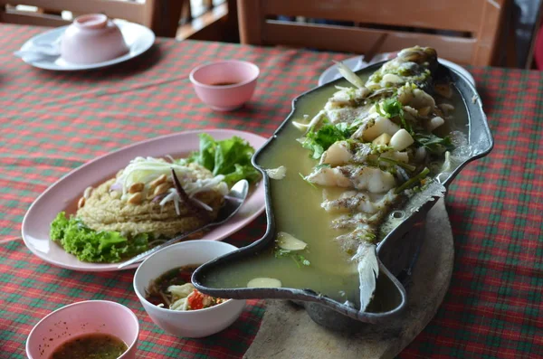Sopa Pescado Comida Asiática — Foto de Stock