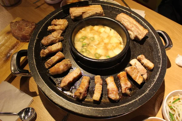 Churrasco Sopa Panela Quente — Fotografia de Stock