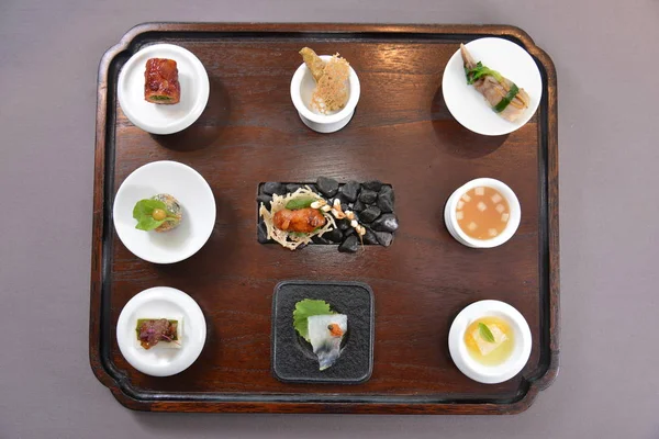Foto de ángulo alto de la deliciosa comida en Seúl —  Fotos de Stock