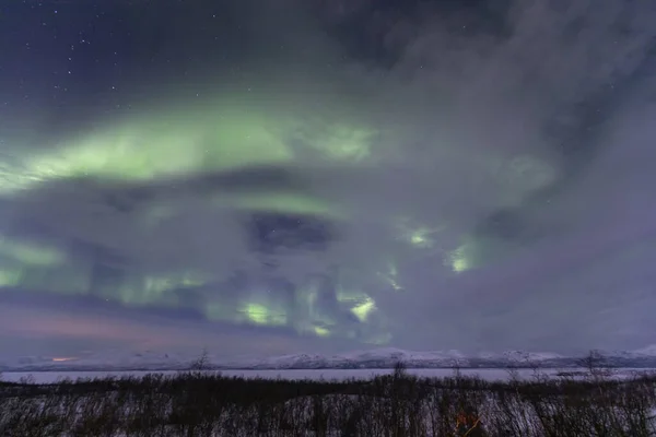 Aurora Borealis Natten Abisko — Stockfoto