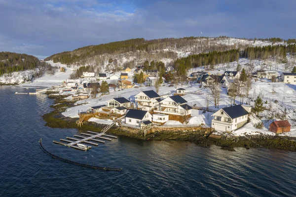 Sorreisa Kommun Vintern Norge — Stockfoto