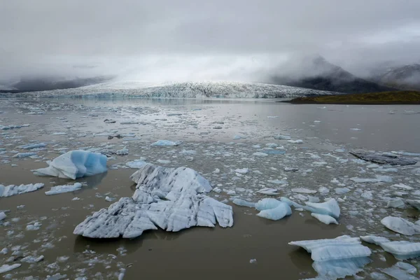 Ισλανδία Ομορφιά Της Παγετώδους Λίμνης Σούρουπο — Φωτογραφία Αρχείου