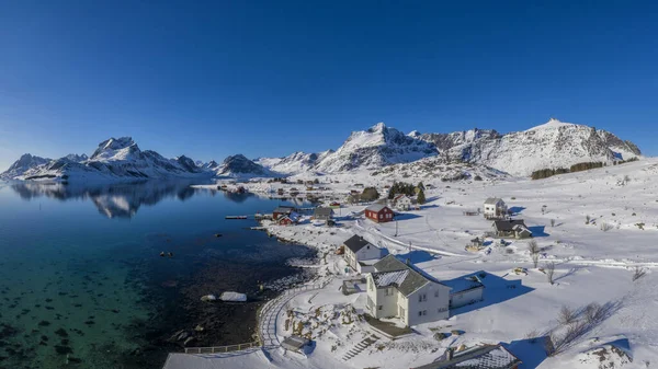 Norveç Lofoten Kışın Güzelliği — Stok fotoğraf