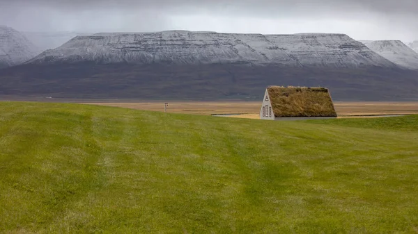 Grass House Roof Varmahlio Ισλανδία — Φωτογραφία Αρχείου