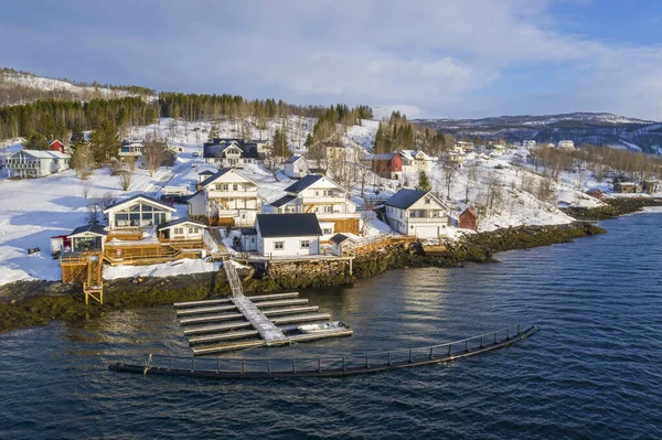 挪威Sorreisa市冬季 — 图库照片
