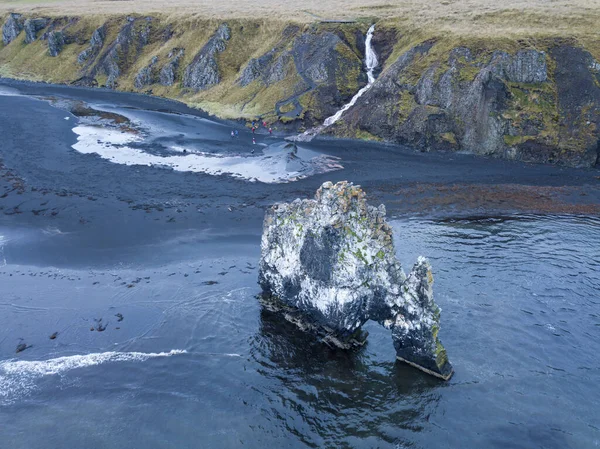 Vista Sugli Uccelli Hvitserkur Islanda — Foto Stock