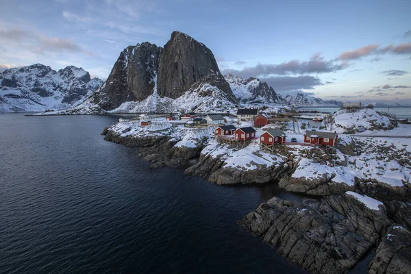 Schönheit Der Lofoten Winter Tagsüber Norwegen — Stockfoto