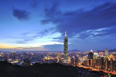 Tayvan 'da 101 bina ve şehir manzarası
