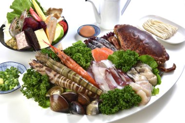 sıcak tencere yemekleri ve sebze Tayvan