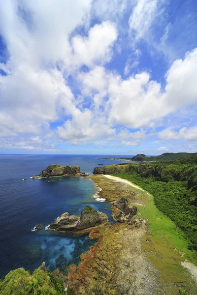 Tiro Ângulo Alto Ilha Verde Taiwan — Fotografia de Stock