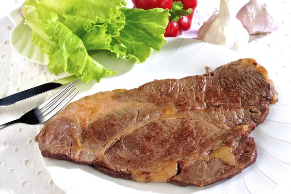 Bife Grelhado Comida Saborosa — Fotografia de Stock