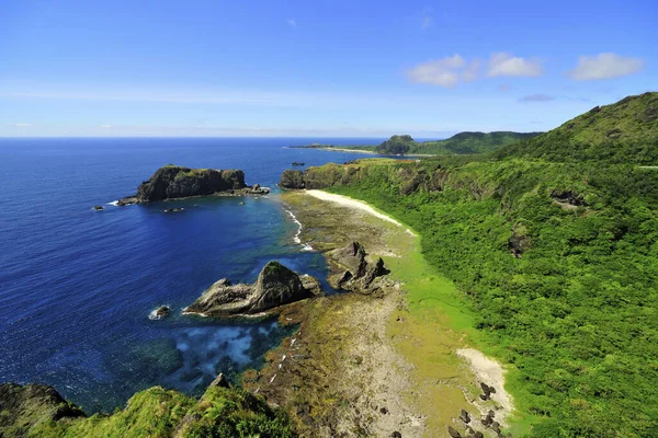 Tiro Ângulo Alto Ilha Verde Taiwan — Fotografia de Stock