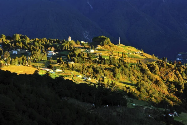 Luz Del Sol Sobre Granja Fushoushan Taichung Taiwán — Foto de Stock