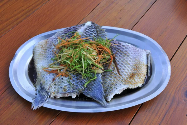 Ryba Parze Tajwan Smaczne Jedzenie — Zdjęcie stockowe