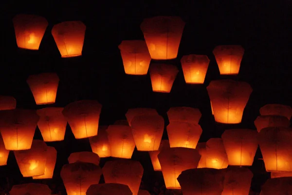 Sky Lantern Pingxi District Nueva Ciudad Taipéi — Foto de Stock