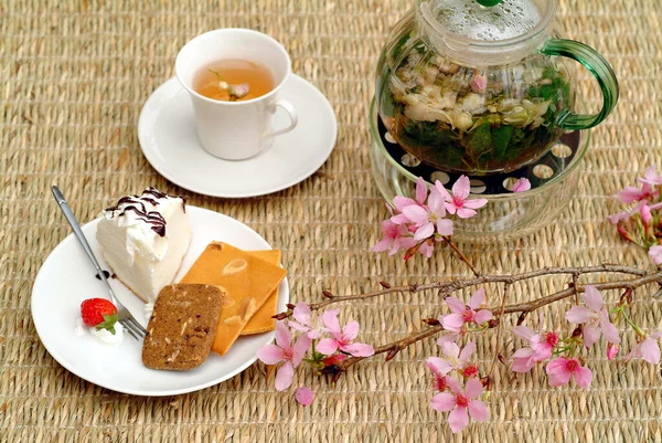 Öğleden Sonra Çayı Tayvan Lezzetli Yemekler — Stok fotoğraf