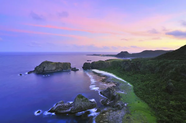 Alto Ángulo Tiro Isla Verde Taiwán — Foto de Stock