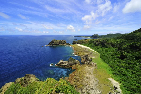 Высокоугольный Снимок Зеленого Острова Тайвань — стоковое фото