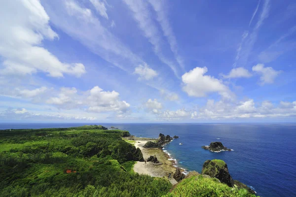 Foto Escénica Isla Verde Taiwán — Foto de Stock